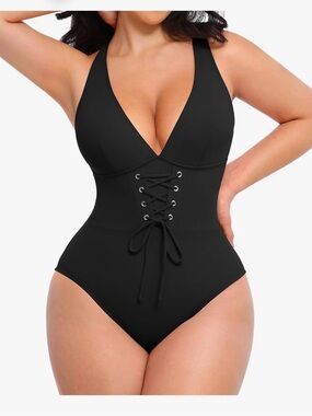 SHAPELLX NWT Women One Piece Swimsuits Tummy Control Push Up Slimming size M